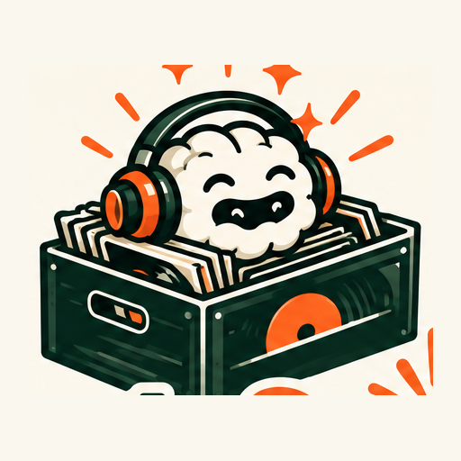CrateSpark brain DJ mascot